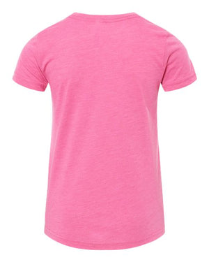 COLOR_NAME=Charity Pink Triblend | COLOR_HEX=#F04E98 | IMAGE_TYPE=back | SKU=3413Y