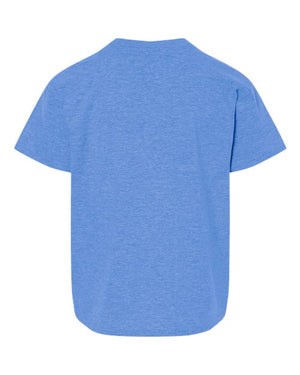 COLOR_NAME=Heather Royal | COLOR_HEX=#307FE2 | IMAGE_TYPE=back | SKU=64000B