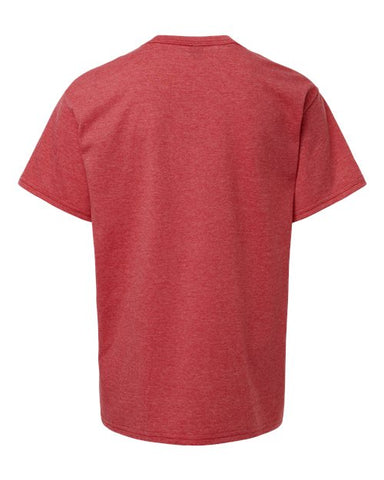 COLOR_NAME=Heather Red | COLOR_HEX=#BF0D3E | IMAGE_TYPE=back | SKU=64000B