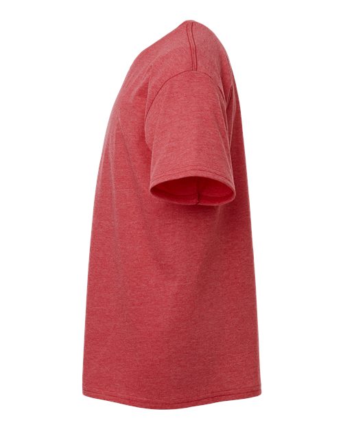 COLOR_NAME=Heather Red | COLOR_HEX=#BF0D3E | IMAGE_TYPE=side | SKU=64000B