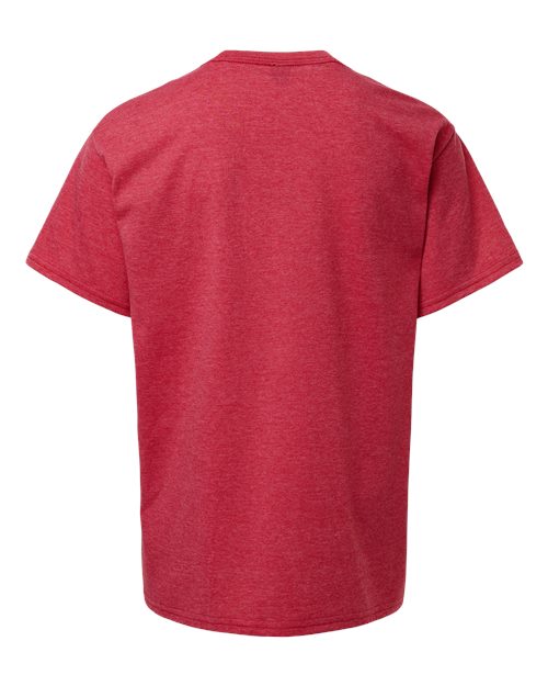 COLOR_NAME=Heather Red | COLOR_HEX=#BF0D3E | IMAGE_TYPE=back | SKU=3000B