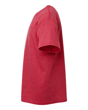 COLOR_NAME=Heather Red | COLOR_HEX=#BF0D3E | IMAGE_TYPE=side | SKU=3000B