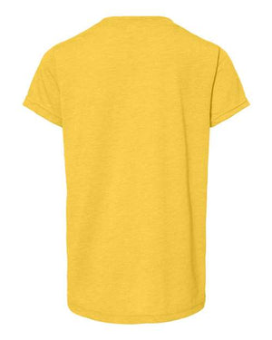 COLOR_NAME=Yellow Gold Triblend | COLOR_HEX=#FFC600 | IMAGE_TYPE=back | SKU=3413Y