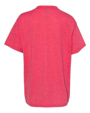 COLOR_NAME=Heather Red | COLOR_HEX=#BF0D3E | IMAGE_TYPE=back | SKU=5000B