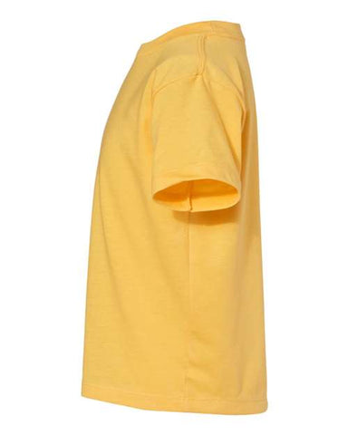 COLOR_NAME=Heather Yellow Gold | COLOR_HEX=#FDD26E | IMAGE_TYPE=side | SKU=3001T