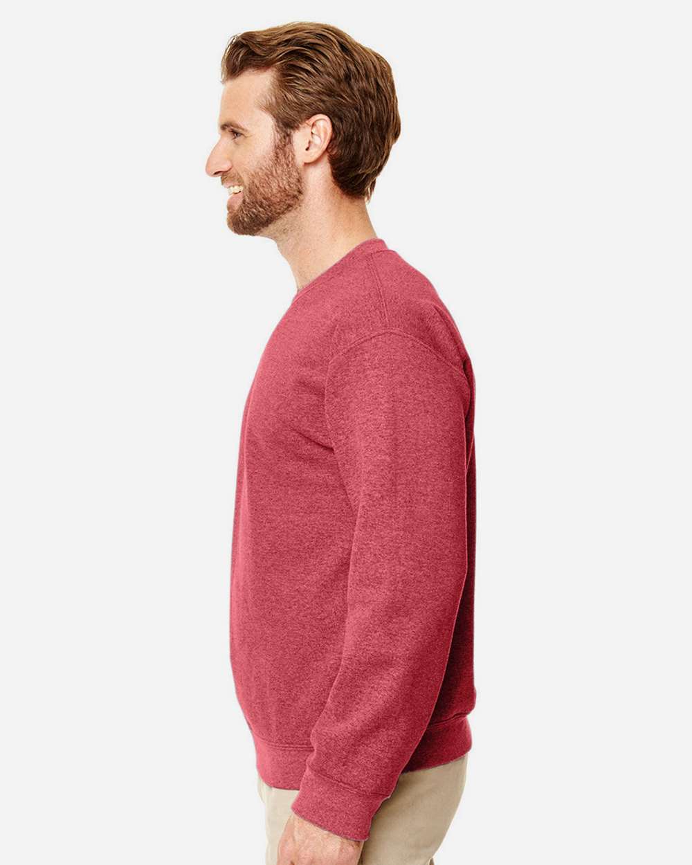 COLOR_NAME=Heather Scarlet Red | COLOR_HEX=#B83A4B | IMAGE_TYPE=back | SKU=18000D