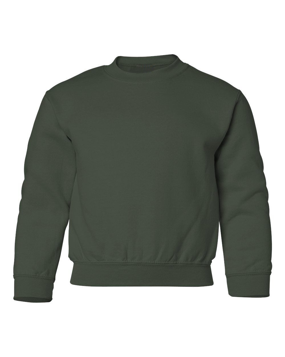 Green sweatshirt on a white background